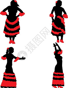 穿黑红裙子的舞者图片