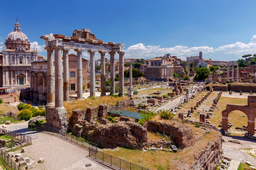 罗马论坛对古城废墟的展望罗马意大利图片