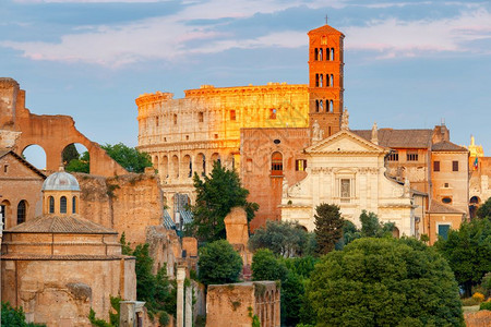 罗马论坛和大浩劫罗马论坛和金色时段的罗马大浩劫意大利图片