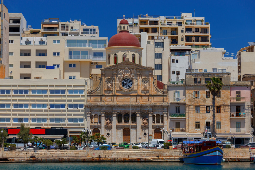 马耳他拿撒勒教堂拿撒勒教堂外墙马耳他瓦莱塔堤岸图片