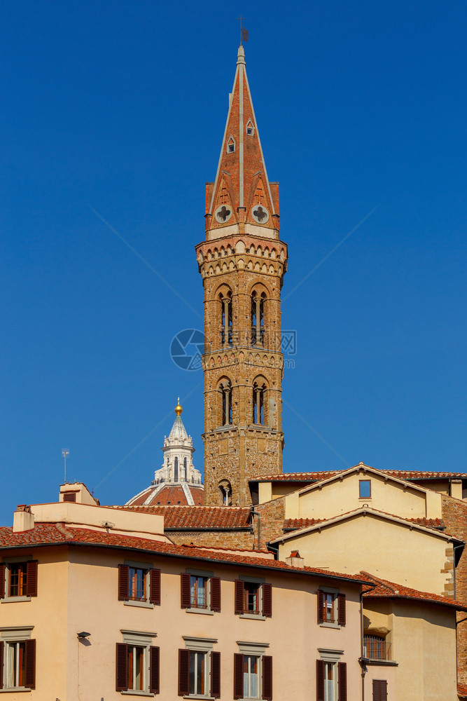 佛罗伦萨古老的石钟塔中世纪石钟塔意大利佛罗伦萨图片