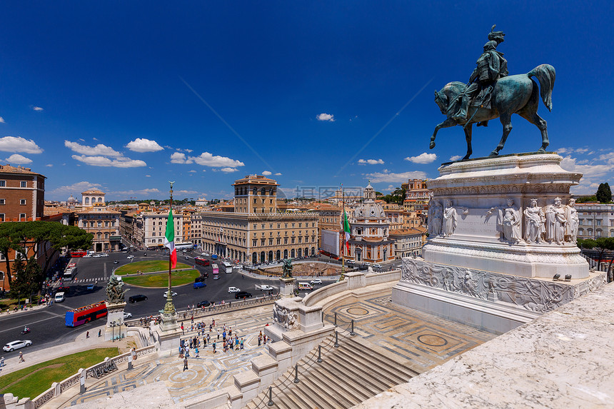 祖国的阿尔塔位于Venezia广场的VitorioEmmanuel二世纪念碑图片