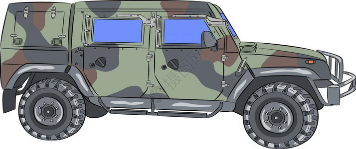 步兵装甲汽车插画