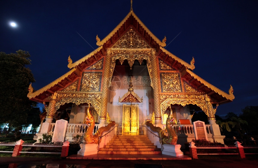 泰国北部东南亚的吉昂马伊市WatPhraSingTemplexA图片