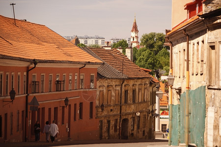 阿尔茨塔特立陶宛波罗的海古城维尔纽斯市背景