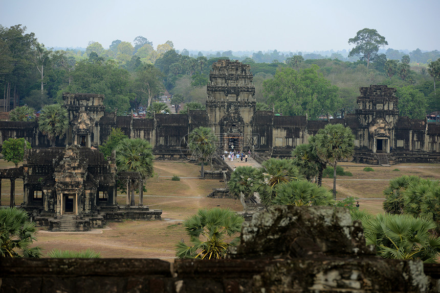 柬埔寨西部SiemRiep市附近的吴哥寺城的瓦图片
