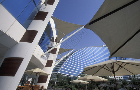 阿拉伯湾联合酋长国迪拜市朱梅拉海滩旅馆高清图片
