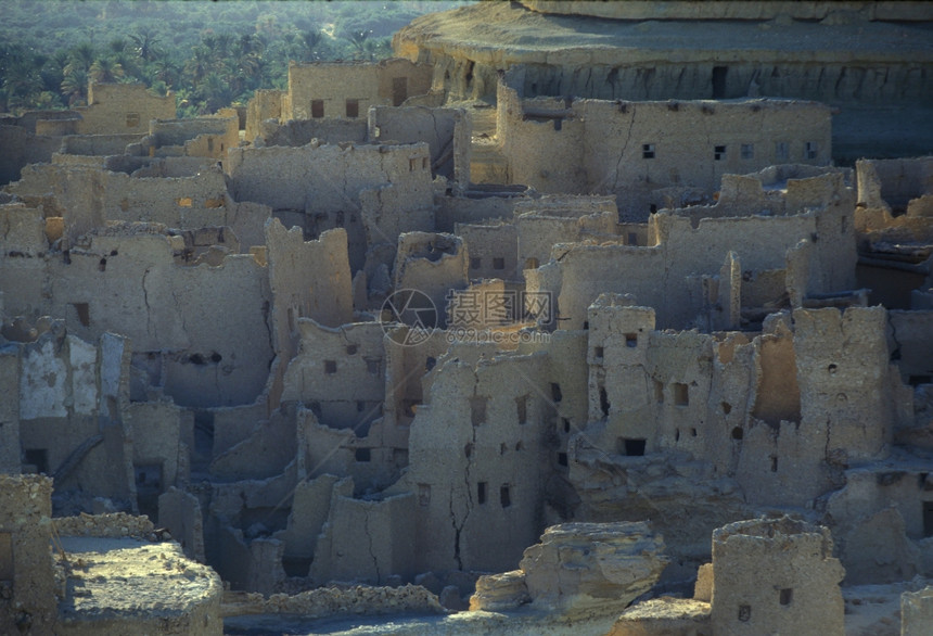 北非埃及撒哈拉沙漠中的西瓦绿洲村庄非洲埃及开罗撒哈拉西瓦图片