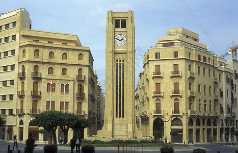 贝鲁特市中心位于东部Lebanon的海岸高清图片