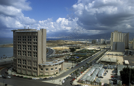 贝鲁特市中心位于东部Lebanon的海岸高清图片