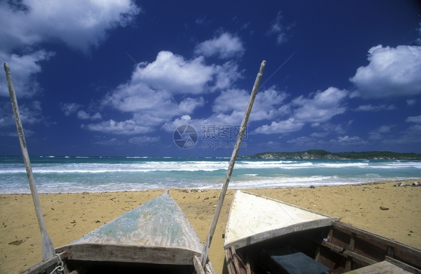 a拉丁美洲加勒比海的多米尼加巴瓦罗村海滩图片