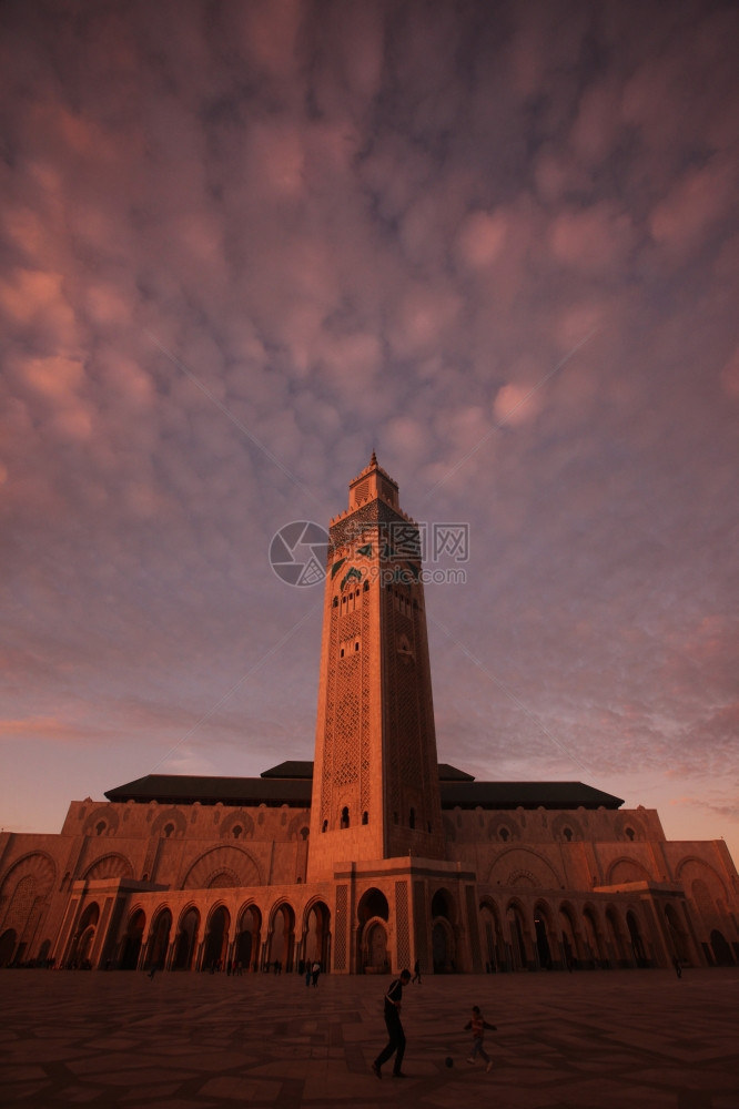 摩洛哥卡萨布兰市北非的哈桑2号清真寺图片