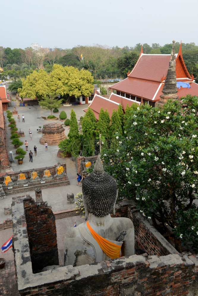 东南亚泰国曼谷北部大城府的瓦依柴孟高寺图片