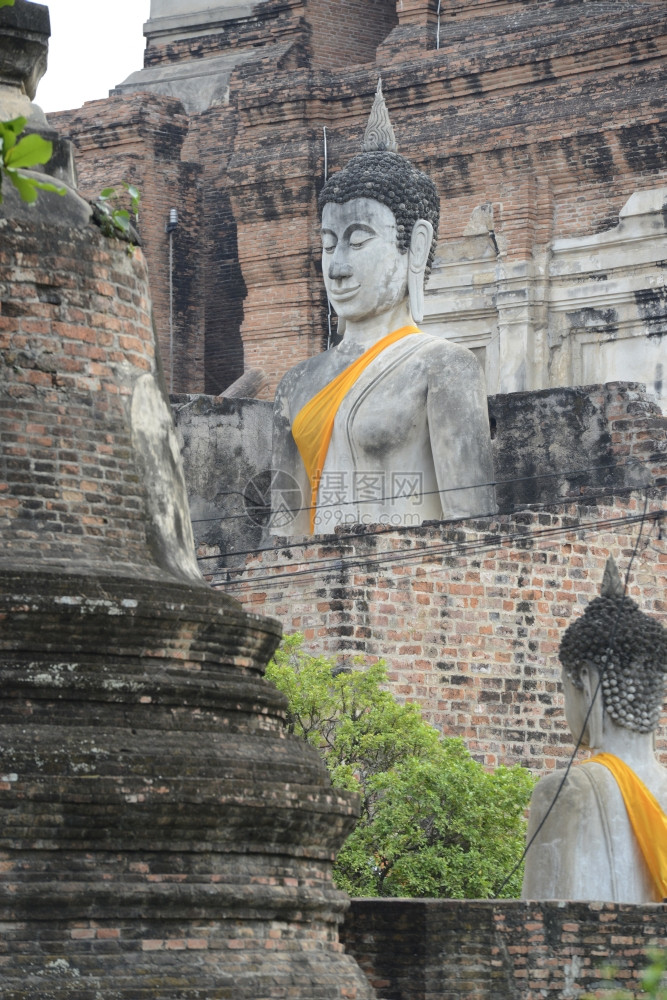 东南亚泰国曼谷北部大城府的瓦依柴孟高寺图片