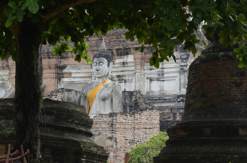 东南亚泰国曼谷北部大城府的瓦依柴孟高寺图片