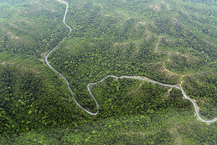 从梅洪孙到泰国北部东南亚的梅洪孙北道派的山路高清图片
