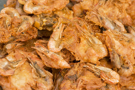 东南亚缅甸巴甘伊洛瓦底河的Shrimps街道食品图片