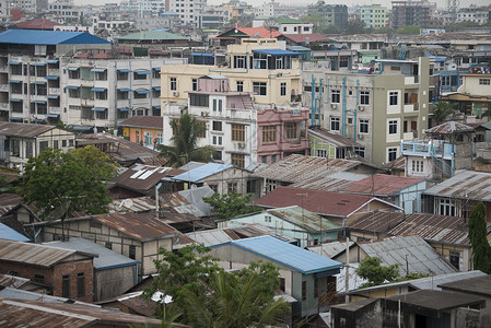 东南亚缅甸曼德勒市中心风景图片