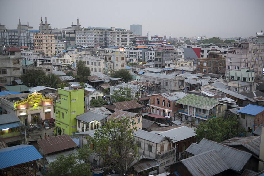 东南亚缅甸曼德勒市中心风景图片