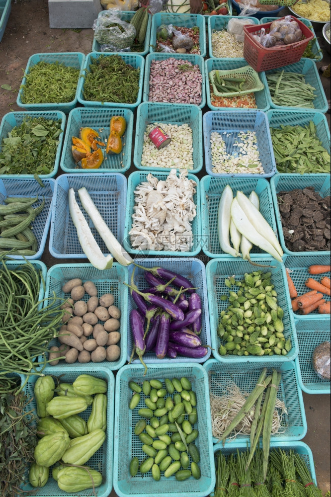 a东南亚缅甸曼德勒市的街道蔬菜和食品市场图片