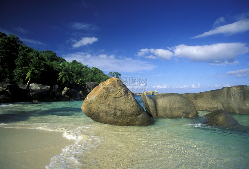 a海岸滩如果是印度海中环礁群岛的屿拉迪格图片