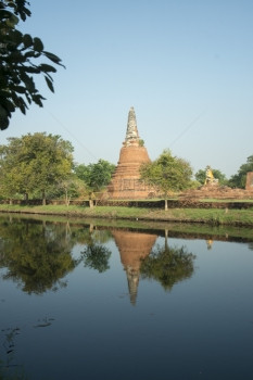 泰国东南部Bangkok以北的Ayutthaya市历史公园古迹寺庙图片