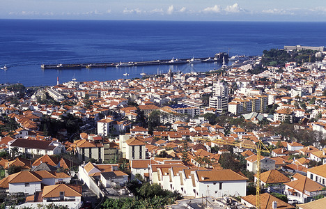 葡萄牙大西洋马德拉岛老城富查尔市中心图片