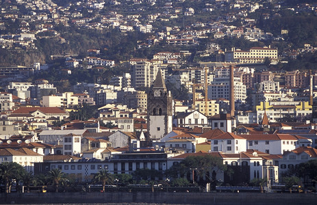 葡萄牙大西洋马德拉岛老城富查尔市中心图片