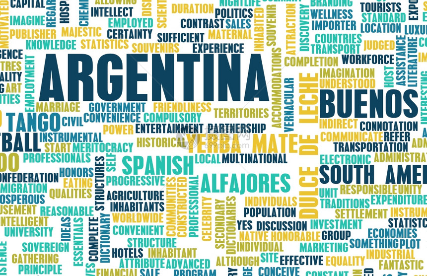 阿根廷作为摘要艺术概念图片