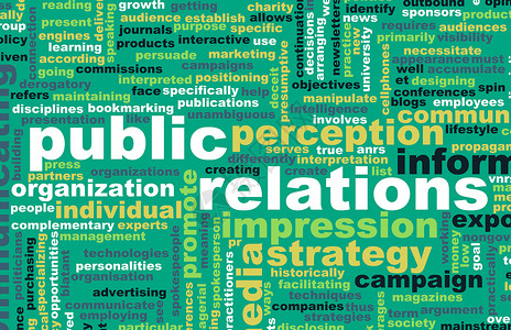 公共关系或作为营销概念背景图片