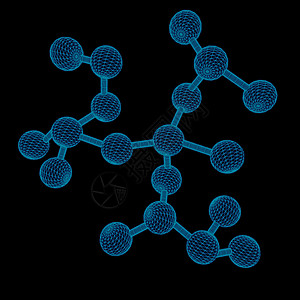 黑色上的分子或基本结构图片