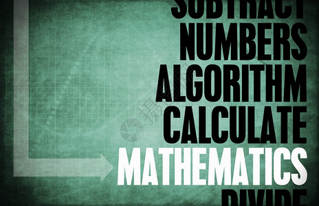 数学作为带有字的自修主题背景图片