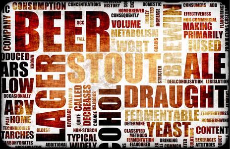啤酒相关文本设计要素作为背景图片