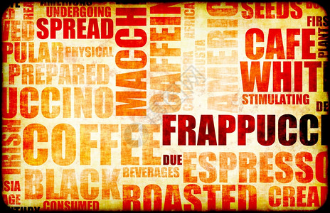 咖啡背景菜单作为艺术灌木背景的饮料图片