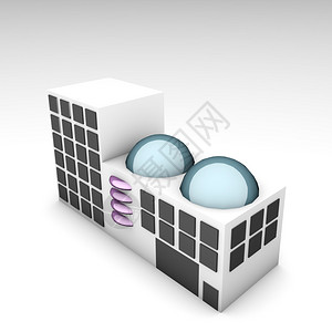 未来建筑办公室作为3dClipArtFutomisticBuilding的未来建筑办公室图片