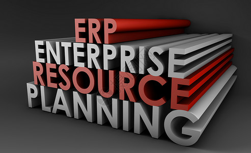 企业ERP企业资源规划ERP三维概念艺术企业资源计划ERP背景