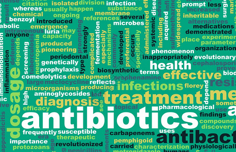 滥用抗生素作为一种概念的抗生素或微物药丸插画