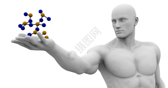 具有科学家掌握分子的医学科技术图片