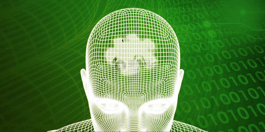 人类思想和记忆概念的大脑处理器数字出版图片