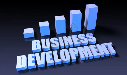3d蓝色和黑3d的企业发展图表图片