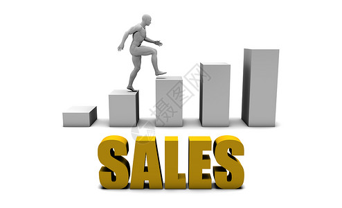 增加你的销售额或业务流程作为概念背景图片