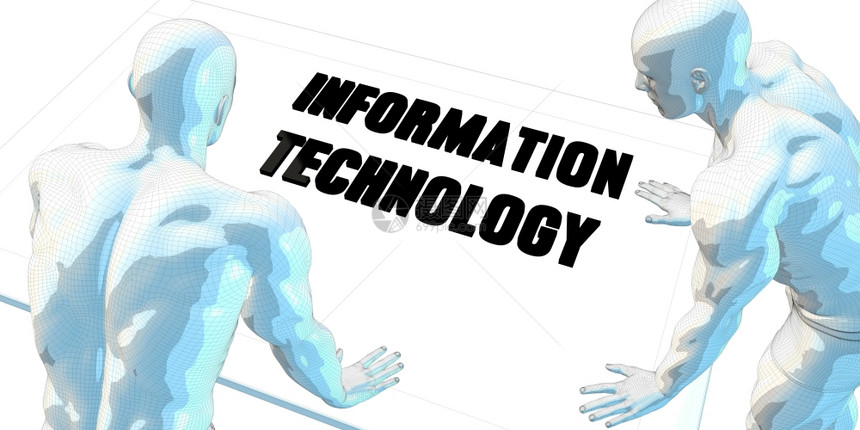 信息技术讨论和商务会议概念艺术信息技图片