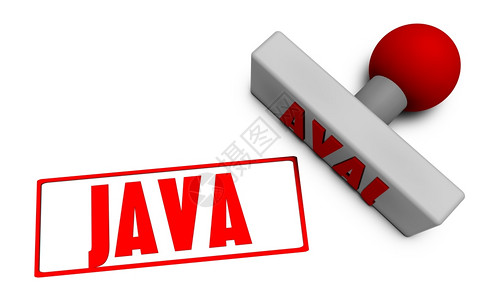 Java印章或印章在纸上的三维概念图片