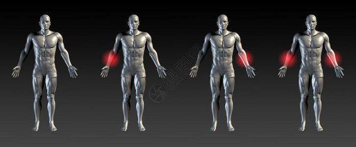区域系列红光带的前臂伤害背景图片