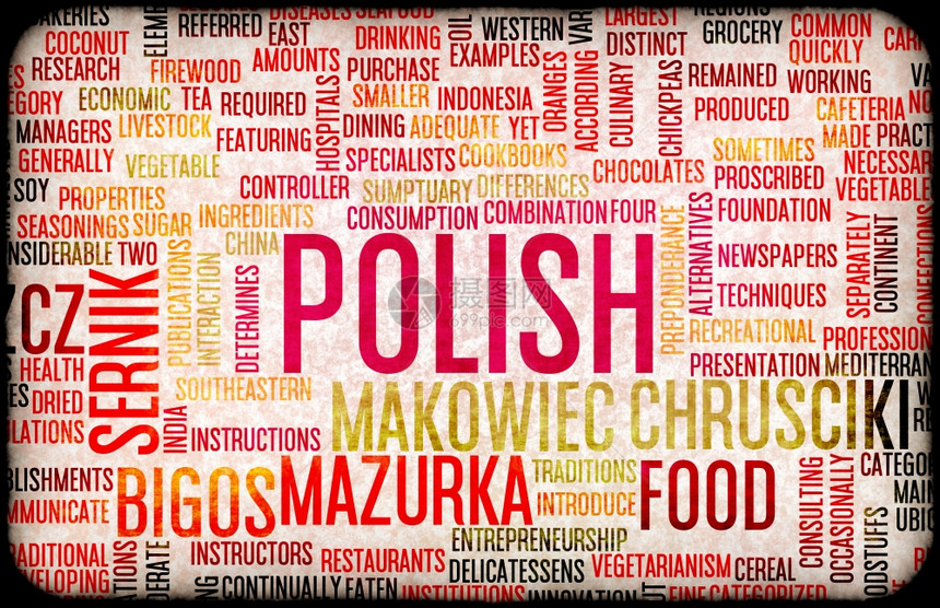 波兰菜和单背景及本地食谱波兰菜单图片