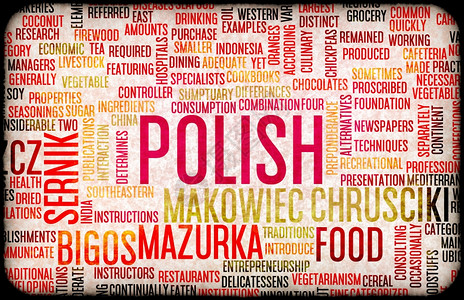 波兰菜和单背景及本地食谱波兰菜单高清图片