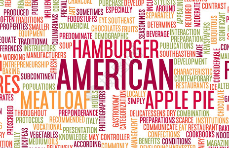 美国食品和烹饪菜单背景与本地食谱美国品菜单高清图片