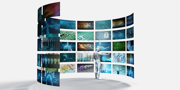 视频制作演播室或具有专业管理内容的软件背景图片