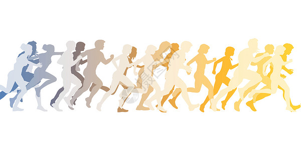 赛马组中跑步的运动员网络架构背景图片