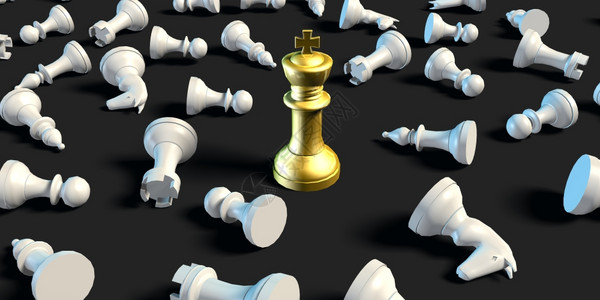上届常务商业象棋公司战略商业概念图片
